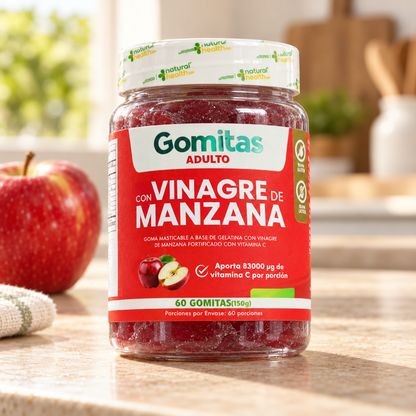 Vinagre de manzana en gomitas, sin mal sabor